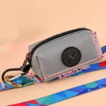 Canvas Dog Poop Bag Holder, Outdoor Pet Waste Bag Dispenser with Carabiner Clip, Animal Waste Collection Pouch 6