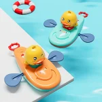 Baby Bath Toy, Bathing Cute Ducks, piglets cows Swimming Water Spraying Clouds Shower Bath Toy For Kids Water Playing Toy 5