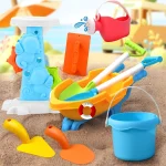 Children's Beach Toy Set, ATV, Sand Digging and Water Toy, Beach Bucket, Hourglass, Shovel, Beach Sand Play Tool Random Colors 3