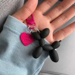 Fashion Keychain Punk Y2K Balloon Dog Keychains for Women Bag Pendant Jewelry Trinket Girl's Car Key Ring Key Chain Accessories 2