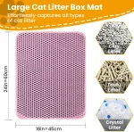 Cat Litter Mat Double Layer Pet Non Slip Big Pet Litter Box Filter MatWear Resistant Waterproof Anti-slip Cat Litter Mat 2