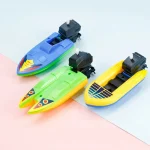 1pc Speed Boat Clockwork Toys Ship Wind Up Toy Float In Water Kids Toys Classic Bathtub Shower Bath Toy for Children Boys Toys 3