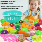 25 PCs Set DIY Fruit Cutting Music Toy Simulation Vegetable Fruit and Vegetable Children's Toy Girl Boy Kitchen Food Set 6