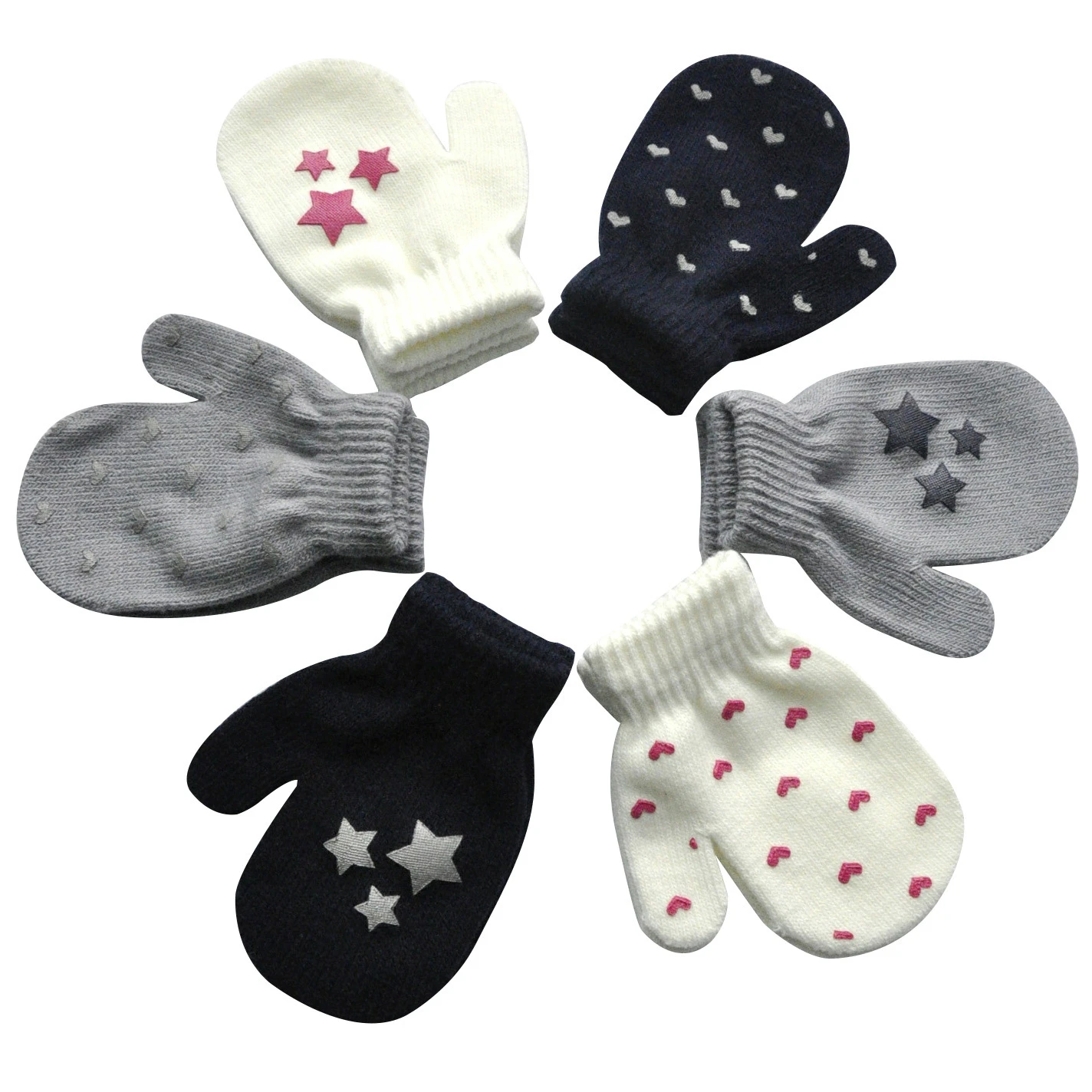 1 Pair Cartoon Anti-grasping Warm Gloves Protection Baby Mitten Cute Unisex Girls Boy Star Heart Newborn Love Face 1 Pair Cartoon Anti-grasping Warm Gloves Protection Baby Mitten Cute Unisex Girls Boy Star Heart Newborn Love Face