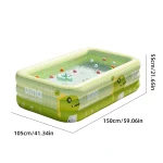 1.8-2.6M PVC Children's Cute Inflatable Swimming Pool for Backyard Home Outdoor Large Pool for Family Baby Indoor Bath Bathtub 6