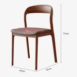 Desk Dining Chair Kitchen Furniture Home Outdoor Living Room Modern Dining Hotel Sets Wooden Relaxing Stuhl Balcony Furniture 6