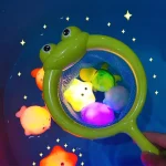 Glowable Animal Washing Water Set Floating Water Light Net Fishing Fish Playing Water Toys Children's Baby Bath Toys Floating 2