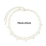 New Fashion Sexy Double Layer Pearl Chain for Women Waist Bead Belly Chain Belly Belt Summer Beach Body Jewelry Festival Gifts 4