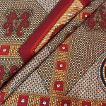 1pc 6 yards Fabric 5.48meter African Wax Fabric,Ghana Kente Design African Printed Wax Fabric Nigeria Ankara Kitenge Pagnes 4
