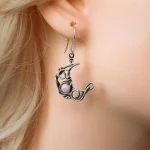 Bohemia Sun and Moon Earrings Silver Color Crystal Drop Earrings Women Female Boho Fashion Jewelry Gift for her 5
