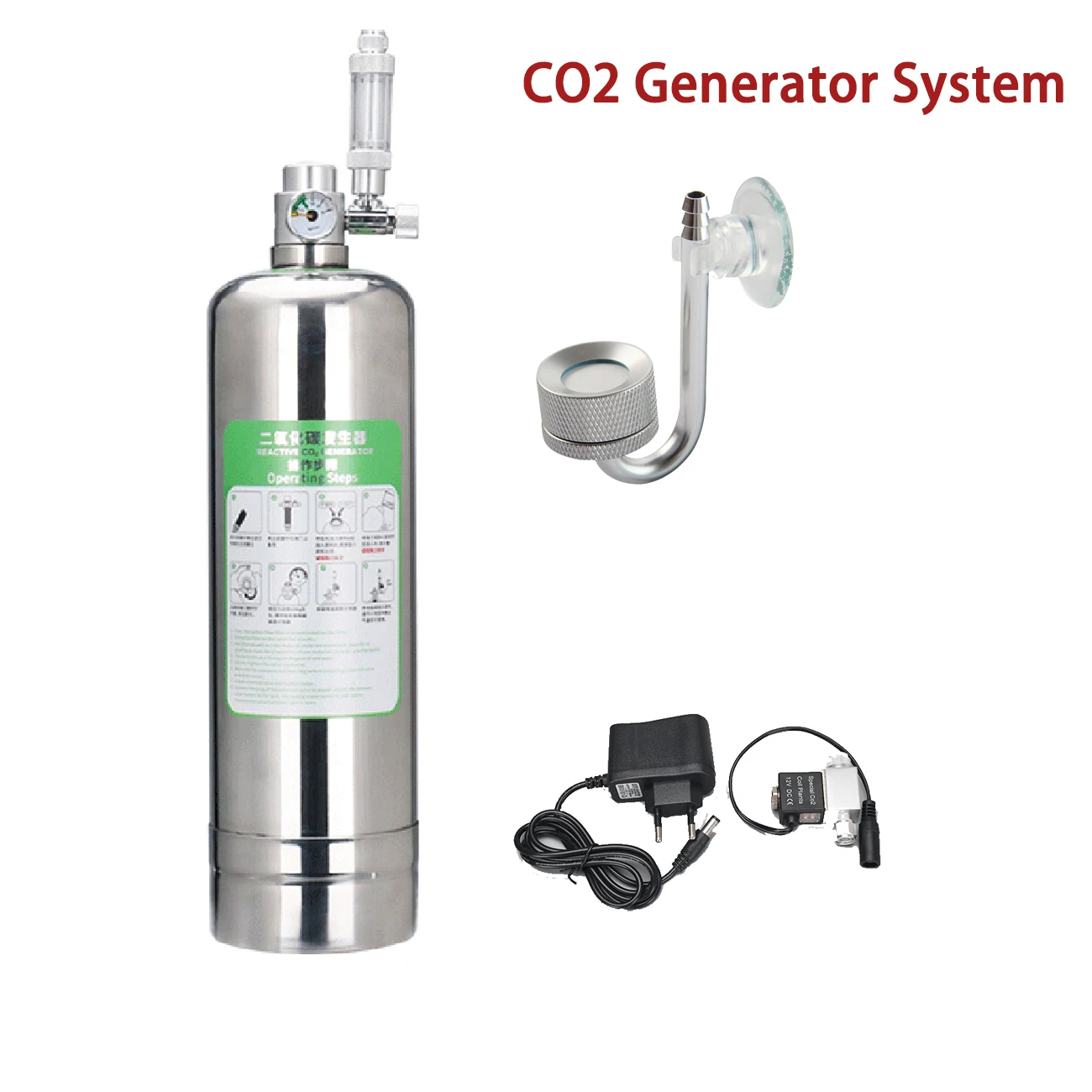 Aquarium CO2 Generator system Kit Stainless Steel CO2 Cylinder Generator System Carbon Dioxide Reactor Kit For Plant Fish Aquarium CO2 Generator system Kit Stainless Steel CO2 Cylinder Generator System Carbon Dioxide Reactor Kit For Plant Fish