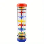 1Pc Rainmaker Musical Toy, Rain Stick Bell Hand Shaking Toy Montessori Sensory Toy Educational Baby Instrument Toy 3