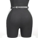Women Sexy Leg Chain Harness garter Belt Waist Corset Belt Leather Harness Waists Thigh Harness Gothic Clothing Accessory 4