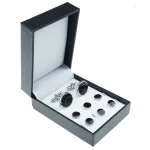 Mens Cufflinks and Studs Set for Tuxedo Shirts Business Wedding Party Cuff Links Classic Accessories Tie Clasp Collar Clips Gift 3