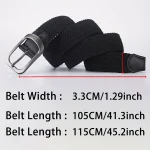 Men's Belt Casual Woven Elastic Belt Outdoor Sports Women's Belt No Need for Punching Climbing Work Belt For Men Women Fashion 4
