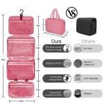 Large Hanging Hook Toiletry Bag Waterproof Folding Handbag Travel Makeup Cosmetic Razor Storage Organizer Case Bathroom Supplies 2