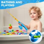 Children Bathtub Fishing Toy Swimming Bathing Pool Water Floating Fish Toy Parent-child Interactive Toys Game Children Toys new 6