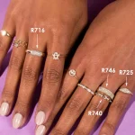 Dainty Minimalist Stacking Ring For Women Trend Cubic Zircon Gold Color Crystal Finger Accessories for Female Jewelry Gift R737 4
