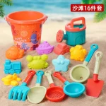 14/16 PCS Beach Toys for Kids Sand Toys Set for Toddlers Sandbox Toys with Bucket Shovel Rake Set Summer Outdoor Children Gifts 4