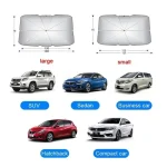 Car Sunshade Umbrella For Auto Shading Car Sun Shade Protector Parasol Summer Sun Interior Windshield Protection Curtain 6