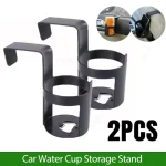 Car Headrest Phone Cup Holder 2 in 1 Universal Mount for iPhone Samsung All Phones Drinks Bottle Stand for Backseat Passenger 2