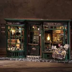 Magical Doll House Wooden Miniature DIY Assembly Building Model Kit Production of Small Room Toys Decorations with Furniture 3
