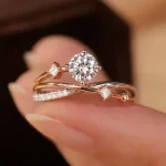 100% 14K Gold Diamond Jewelry Stud Earring for Women Bohemia Engagement Irregular Aros Mujer Oreja 14 K Gold Earring Box 2