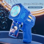 10 hole Automatic Gatling Electric Toy Blowing Bubble for Children's Toys Kindergarten Gifts without Battery or Bubble Water 2