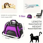 Cat Bags Portable Dog Carrier Bag Mesh Breathable Carrier Bags for Small Dogs Foldable Cats Handbag Travel Pet Bag Transport Bag 6