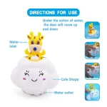 Baby Bath Toy, Bathing Cute Swimming Water Spraying Clouds Shower Bath Toy For Kids Water Playing Toy 6