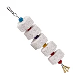 Bird Chewing Toy Parrot Beak Grinding Calcium Stone with Bells Bird Cage Accessories Cage Toys for Rat Hamster Chinchilla Rabbit 5