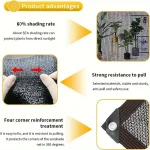 Black Sunshade Net Shading 70~80% Plant Greenhouse Cover Mesh Fence Privacy Screen Garden Sun Shed Outdoor Anti-UV 3