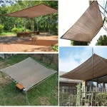 Durable Brown UV Protection Canopy Outdoor Sun Shade Net for Garden Patio Plant Sunshade Sail Greenhouse Outdoor Pavilion 4