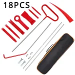 21/18PCS Car Door Tool Kit Inflatable Air Pump Auto Window Door Open Fixing Gripper Tools Long Reach Kits with Carrying Bag 6
