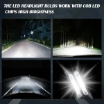 2pcs 16000Lm 50W H4 H8 H9 9004 9007 Hi/Lo Beam H1 H3 H7 9005/HB3 9006/HB4 H8H9H11 9012 Auto Led Headlight White Car Lights 12V 6