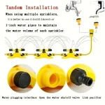 360 Degree Automatic Rotating Water pipe set Garden Lawn Sprinkler Yard Large Area Coverage Watering Irrigation Spraye 2