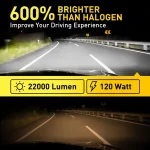 AUXITO 2Pcs 22000LM H4 9003 LED Headlight Bulbs Canbus 6500K White H4 HB2 LED High Low Beam Car Head Lamps Vehicle Light 120W 2