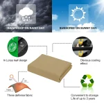 Sun Shade Sail Outdoor Patio Canopy Triangle Sunscreen UV Protection Beach Pool Rust Resistant Wind Sail for Yard Deck Lawn Tent 4