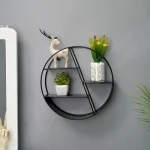 Wall Mounted Floating Shelves Decorative Shelves Circular Storage Rack Creative Plant Flower Pot Tray Nordic Home Decoration 3