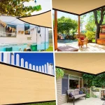 Outdoor Shade Sail Decorations for Gardens Accessories Car Mesh Yard & Garden Decors Shading Folding Retractable Awning Terrace 4