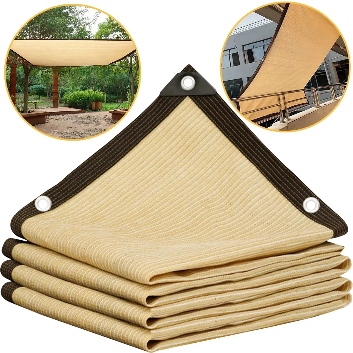 Beige shading net, UV protection, plant shed, outdoor sunshade, mesh, HDPE sunscreen fabric sunshade Beige shading net, UV protection, plant shed, outdoor sunshade, mesh, HDPE sunscreen fabric sunshade