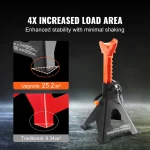 SucceBuy Jack Stands 3/6 Ton (6000/12000 lbs) Capacity Car Jack Stands Double Locking Adjustable Height for lifting SUV Pickup 4