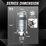 H4 Bi Mini LED Projector Lens Car Bulb EMC Auto Headlight Turbo Lamps Canbus Plug and Play Dual Motorcycle High Low Beam 12V 24V 6