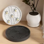 Modern Ins-Style Ultra-Slim Caster Plant Pot Tray: Load-Bearing, Wheeled, Movable Base For Flowers, Plants And Pots