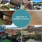 Durable Brown UV Protection Canopy Outdoor Sun Shade Net for Garden Patio Plant Sunshade Sail Greenhouse Outdoor Pavilion 6