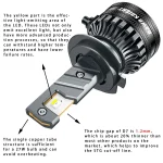 DAWN KNIGHT D7 Super Mini H4 H7 H11 LED Headlight Lamp H1 HB3 HB4 Reflector Optic Headlight Special Replacement Kit 2PCS 3