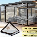 Transparent Waterproof Cloth Rainproof and Sunscreen Tarpaulin - Very Suitable for Garden Courtyard Balcony Sunshade and Camping