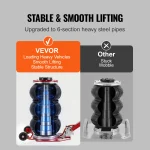 SucceBuy Pneumatic Jack 3 Ton/5 Ton Triple Bag Air Jack Quick Lift Heavy Duty Car Repair Jacks Folding Rod Jacks with Two Wheels 4