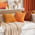 Fall Decorative Throw Pillow Covers Soft Corduroy Boho Striped Pillow Covers Pillowcases Farmhouse Home Decor for Couch Bed Sofa 4