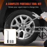 SucceBuy Scissor Jack 2.5 Ton/5512 lbs Scissor Car Jack 3.7"-17.1" Lifting Range Scissor Lift Jack Portable Tire Jack for Car 4